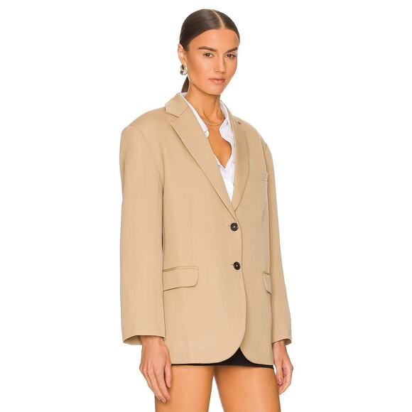 ANINE BING Quinn Wool Blazer - M Deep Sand - Picture 3 of 5